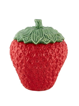 SOLD A large strawberry lidded tureen/ cookie jar by Bordallo Pinheiro, Portugal