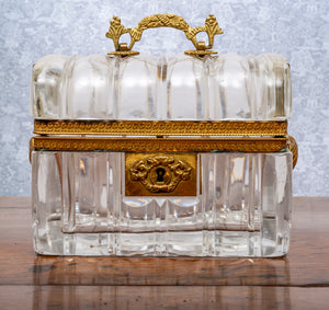 An exquisite gilt metal and rock crystal Palais Royale casket, French Circa 1900