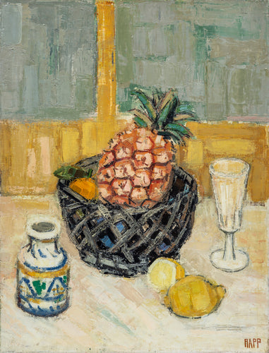 Ginette Rapp (French 1928-1998) Pineapple Still Life