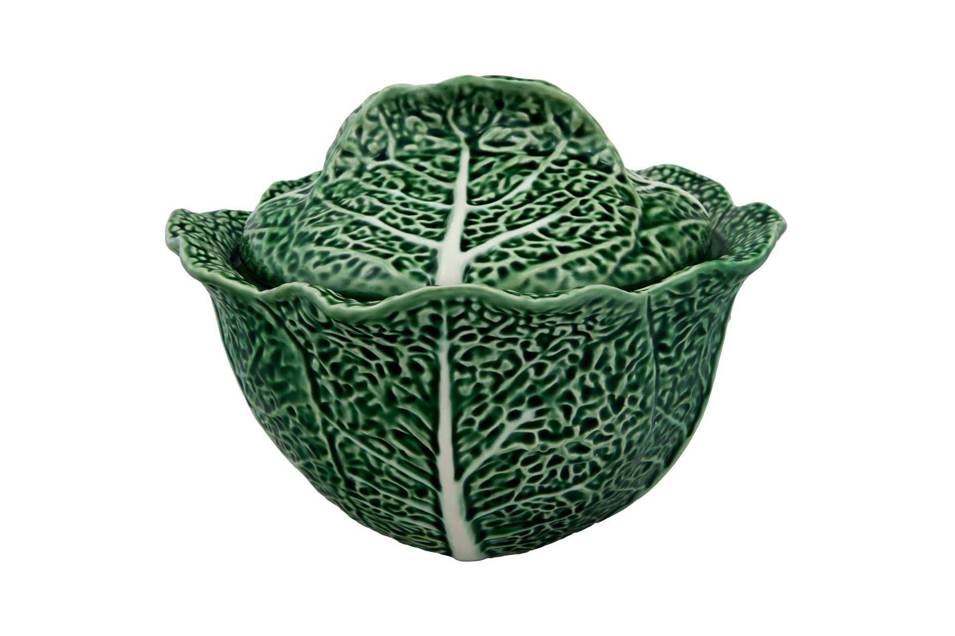 A large cabbage leaf tureen by Bordallo Pinheiro, Portugal