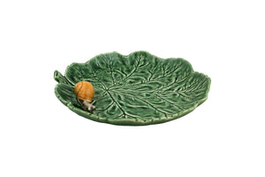 A snail and leaf platter by Bordallo Pinheiro, Portugal