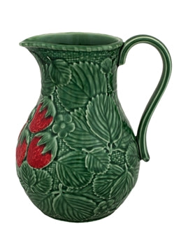 A strawberry pitcher by Bordallo Pinheiro, Portugal