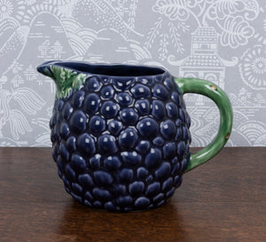 A purple grape pitcher by Bordallo Pinheiro, Portugal