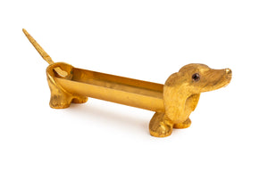 SOLD A charming Daschund-form gilt metal pen tray, Italian Circa 1950